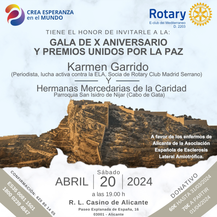 ¡Se acerca el gran día para Rotary e-Club del Mediterráneo!